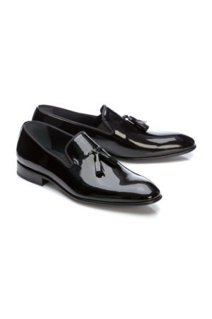 tuxedo tassel loafers