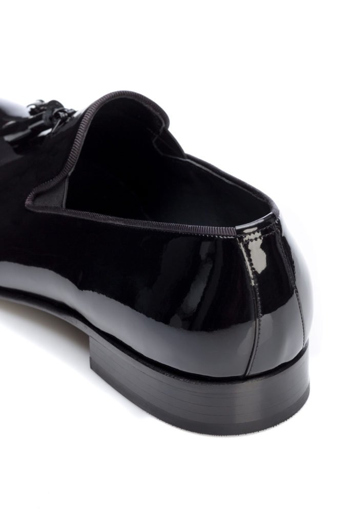 tuxedo tassel loafers