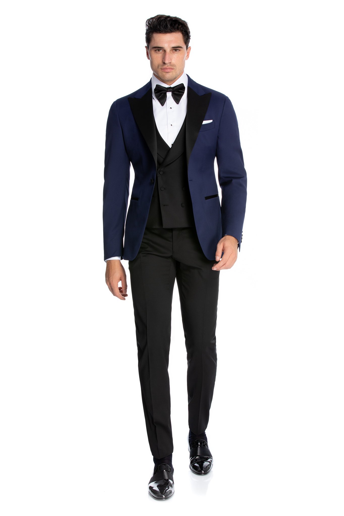 NAVY TUXEDO JACKET