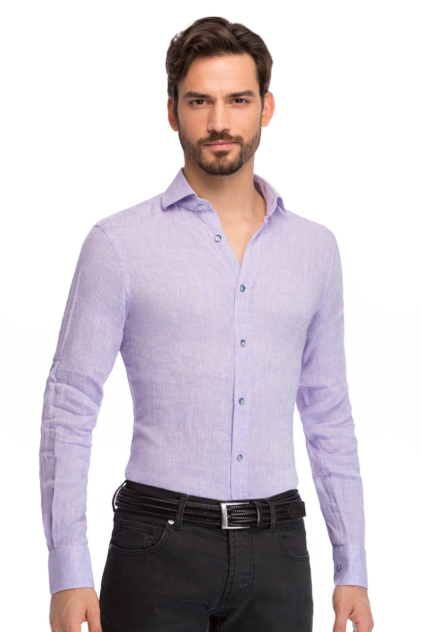 PURPLE LINEN SHIRT