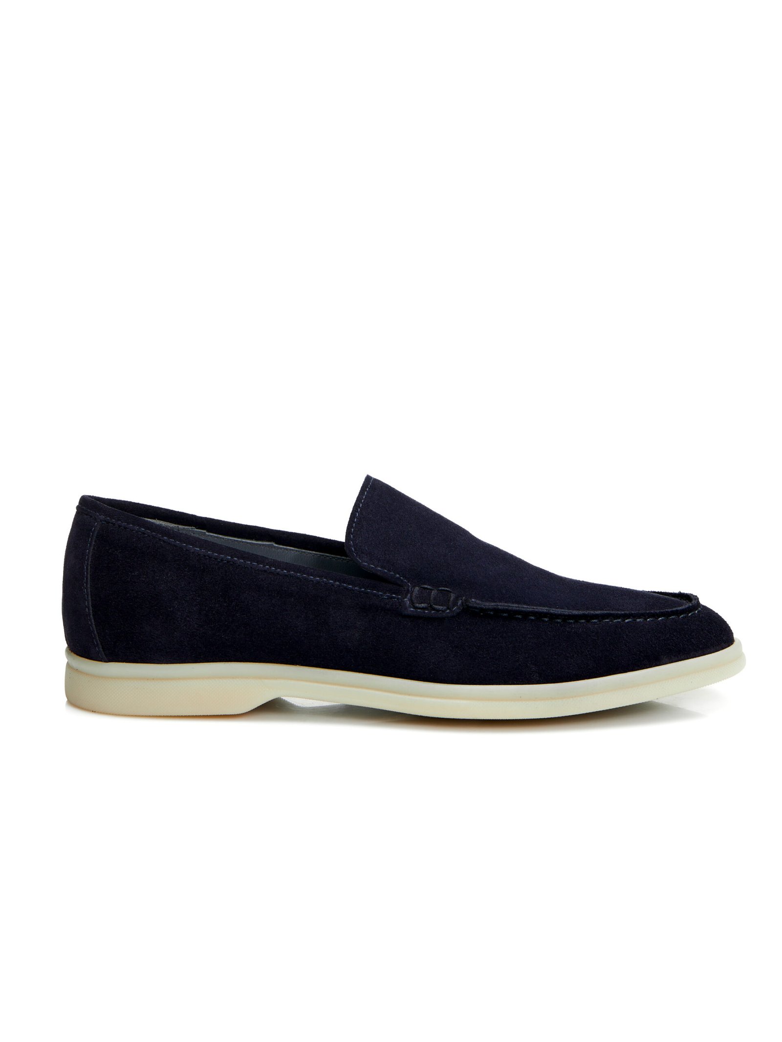 MOCASINI NAVY DIN PIELE INTOARSA