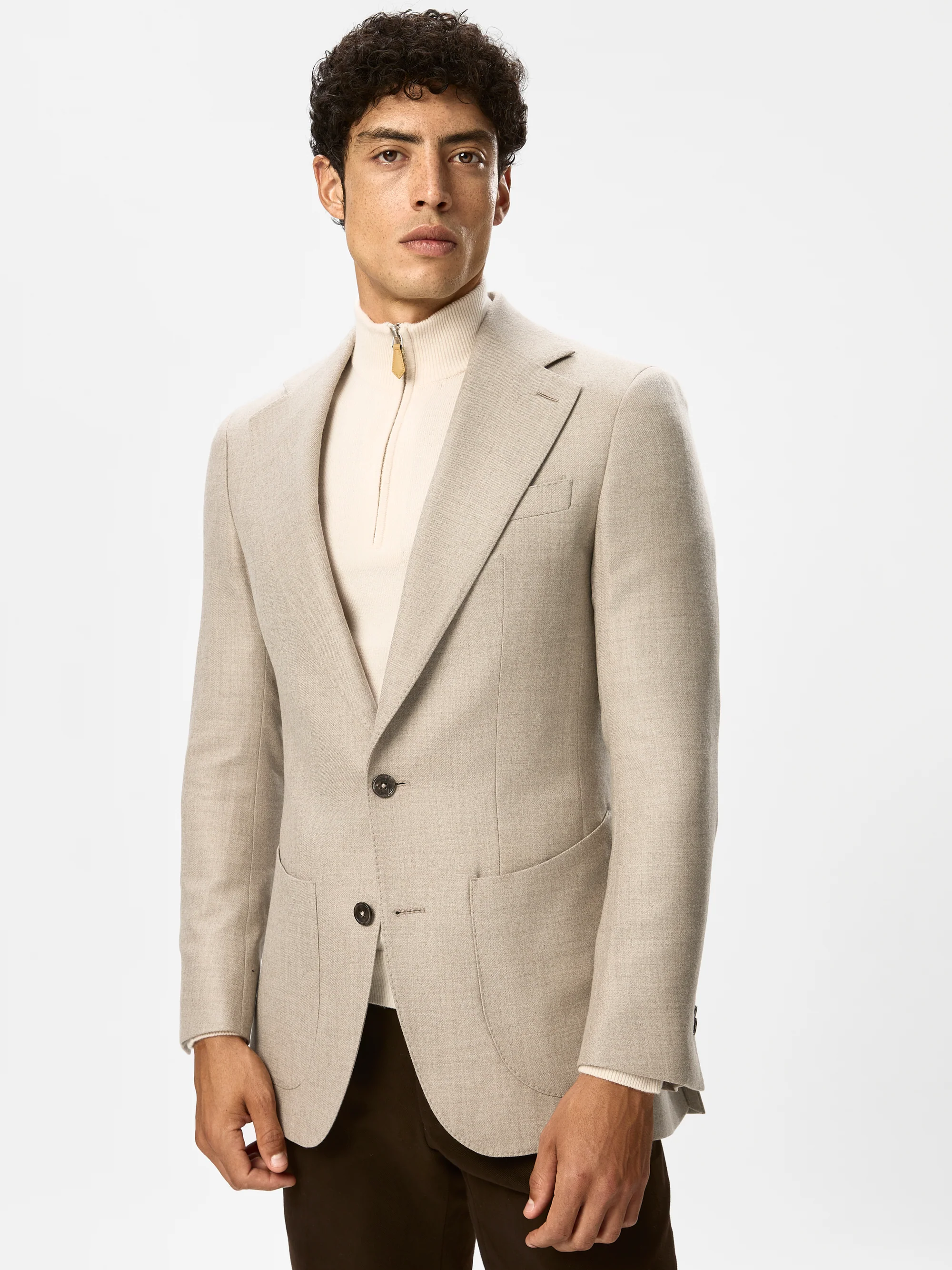 Sacou bej tesatura Vitale Barberis Canonico