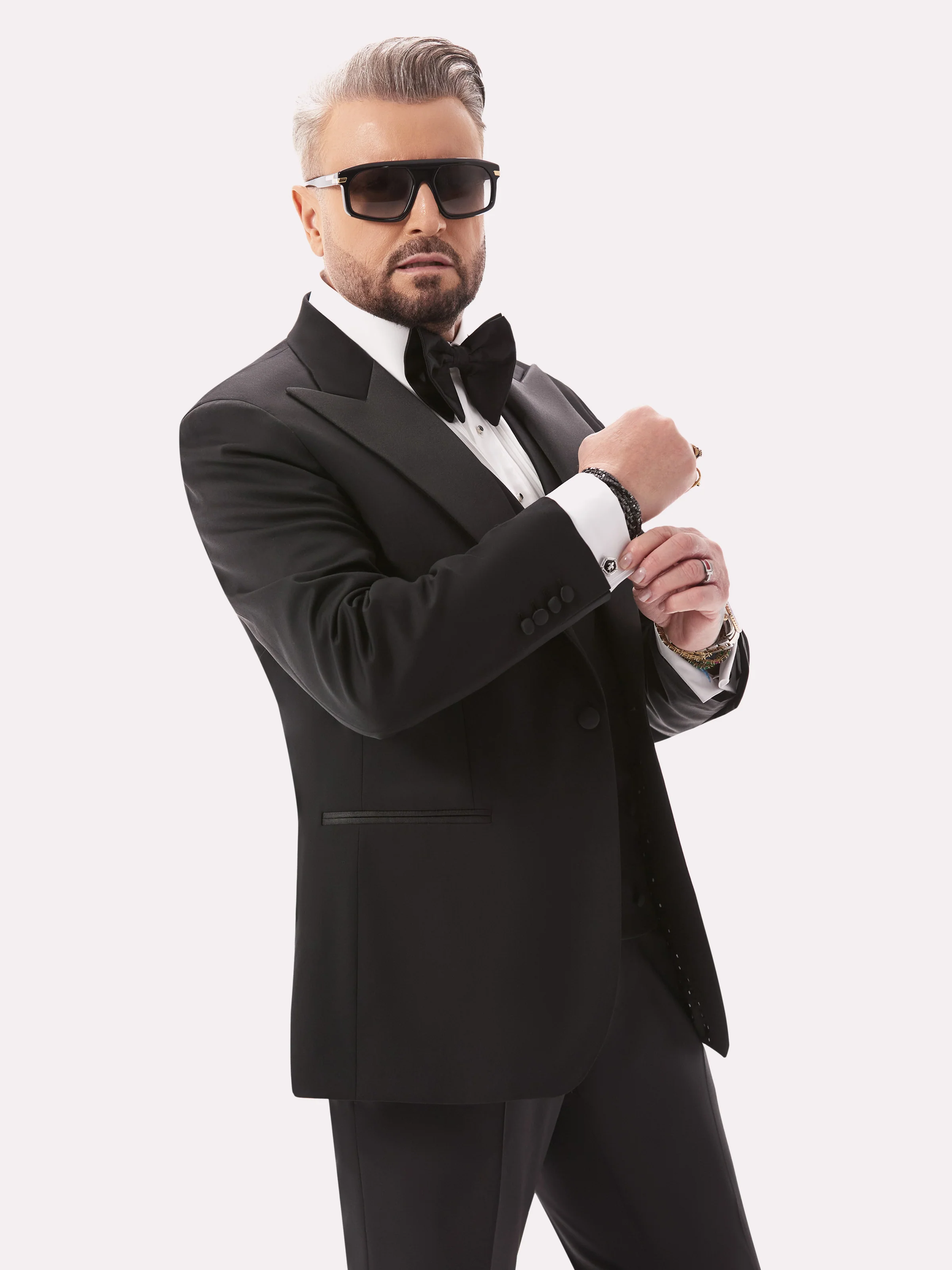 sacou SMOKING LANA S110'S negru rever ascutit