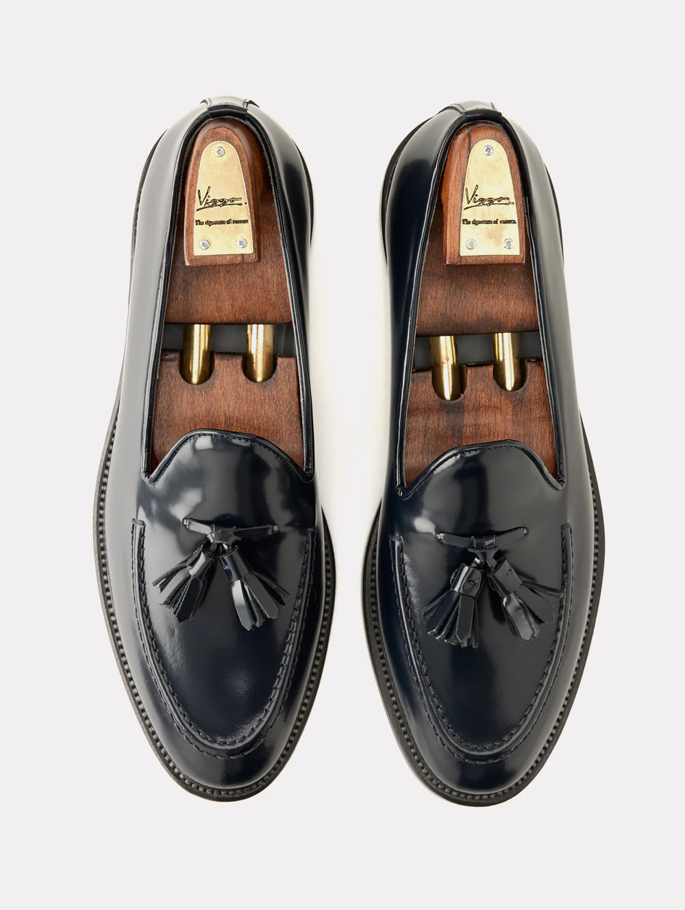 Mocasini navy cu ciucuri