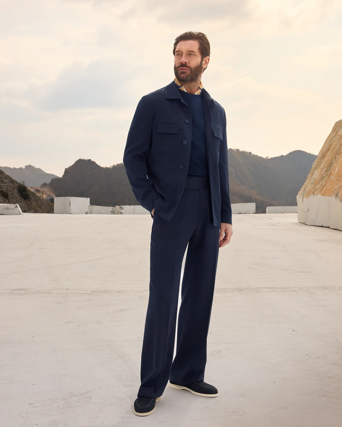 Pantalon bleumarin Made to Measure, tesatura Ermenegildo Zegna
