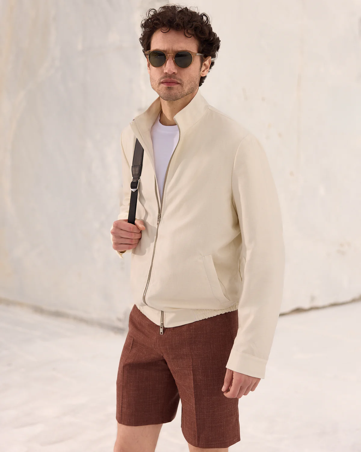Jacheta alba Made to Measure, tesatura Loro Piana