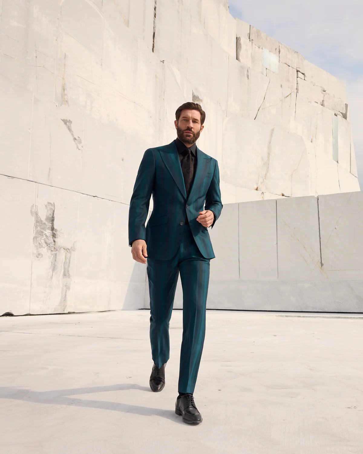 Costum turcoaz Made to Measure, tesatura Ariston