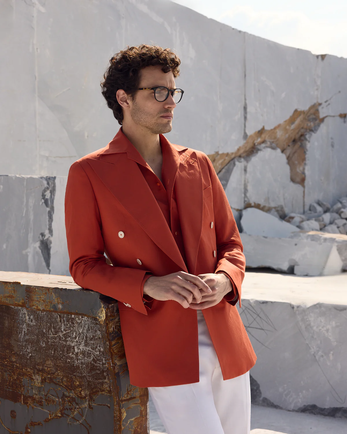 Sacou corai Made to Measure, tesatura Linen Way by Loro Piana