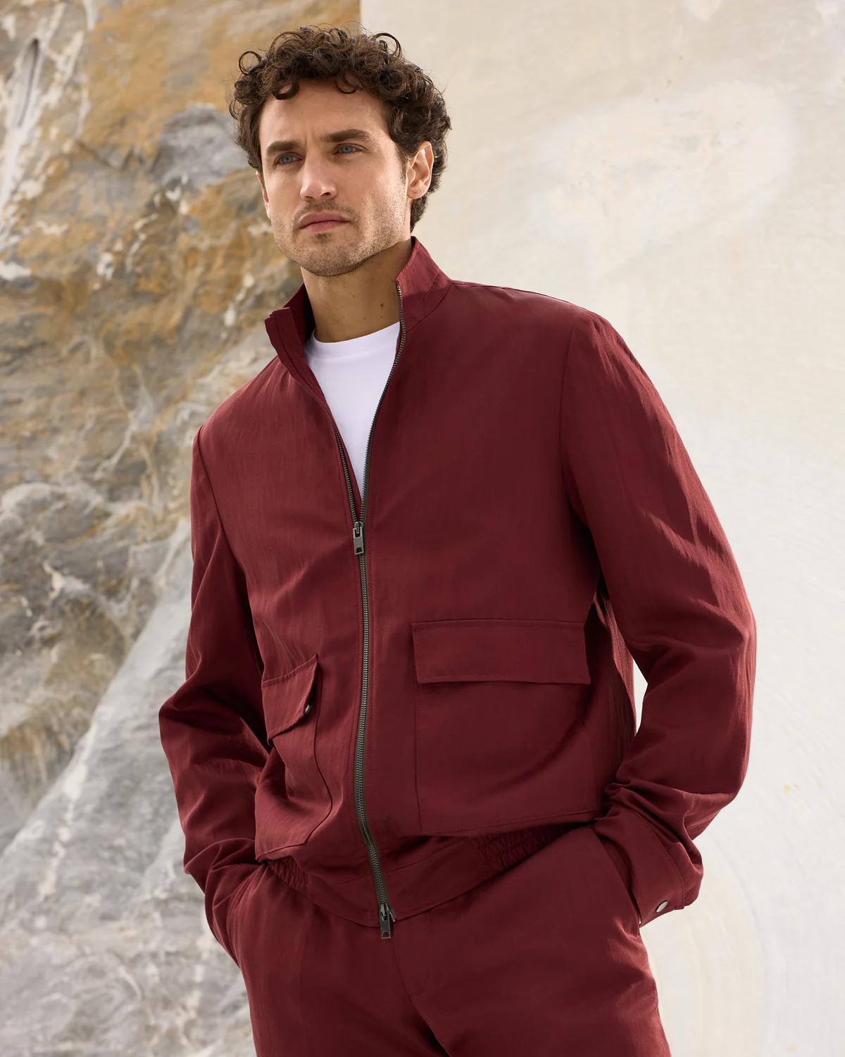 Jacheta burgundy Made to Measure, tesatura Ermenegildo Zegna