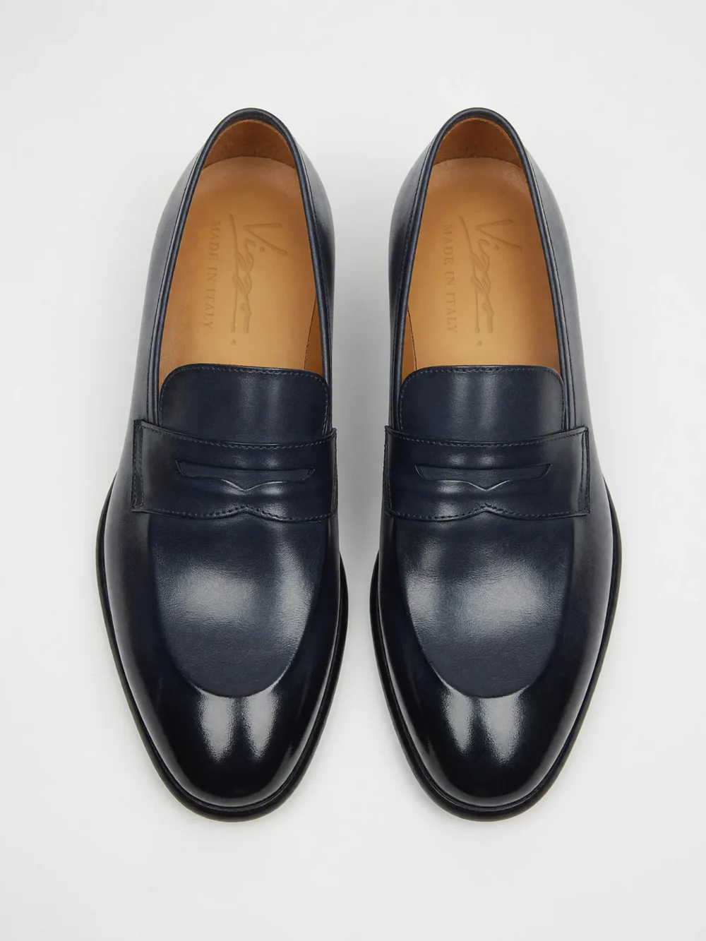 Mocasini penny albastri