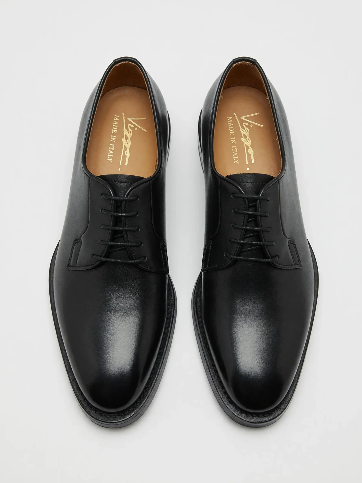Pantofi derby negri piele vitel