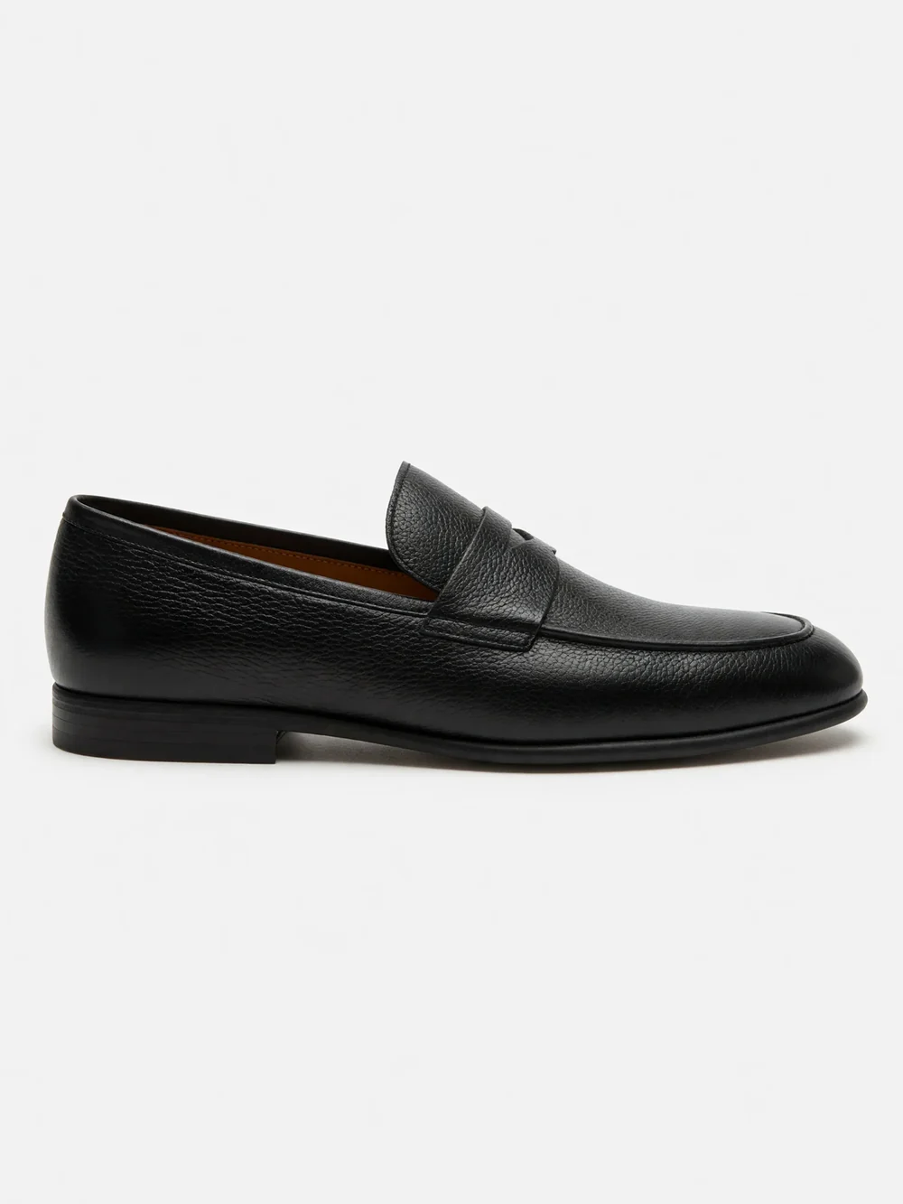 Mocasini penny negri texturati