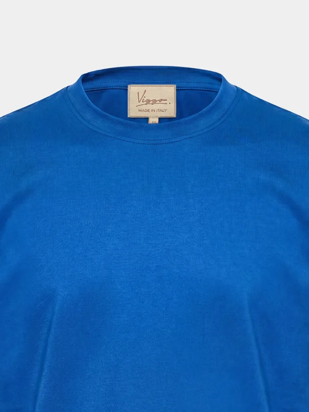 Tricou albastru din bumbac Oeko-Tex® — foto 2