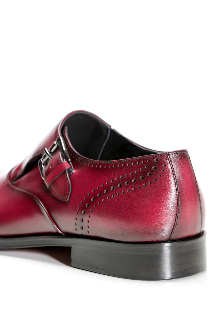 BURGUNDY SINGLE MONKSTRAP - imagine 5