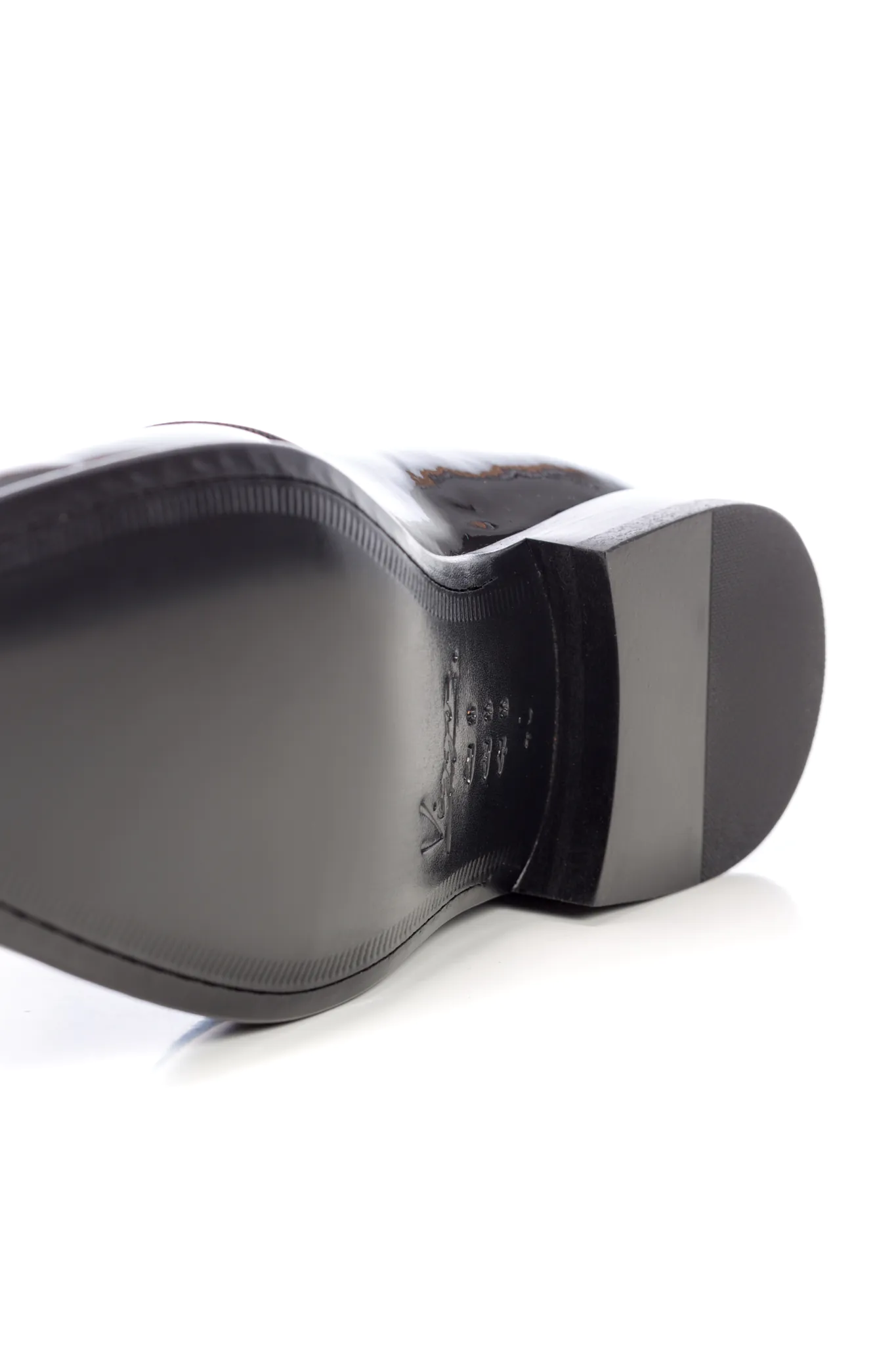 SHINY BLACK TUXEDO SHOES - imagine 4