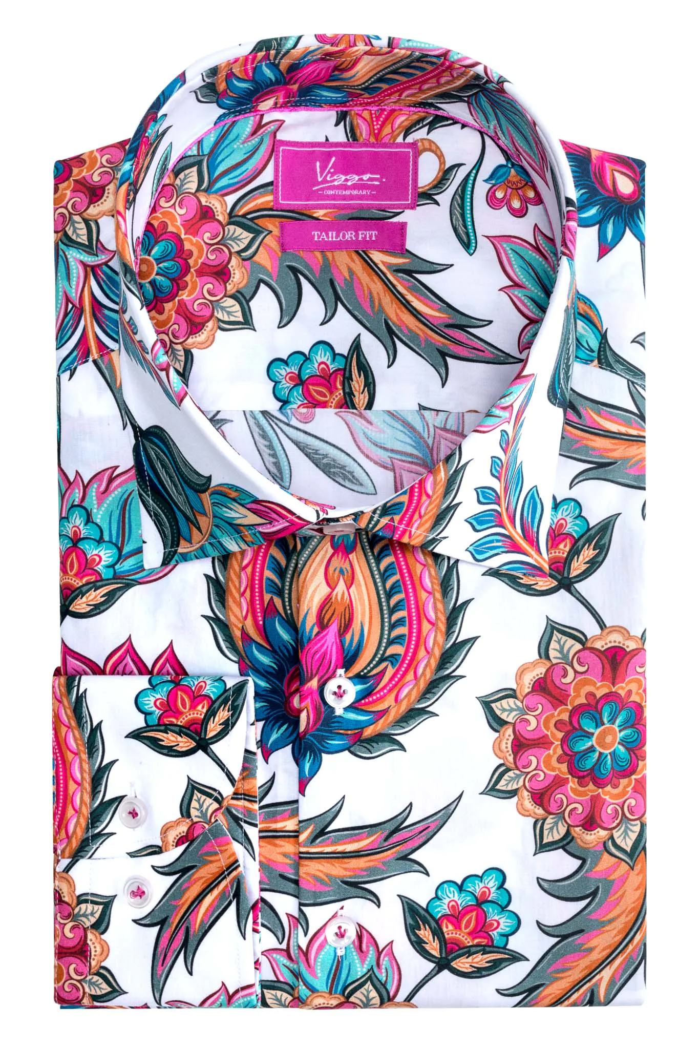 CAMASA ALBA CU PRIN FLORAL TURQUOISE