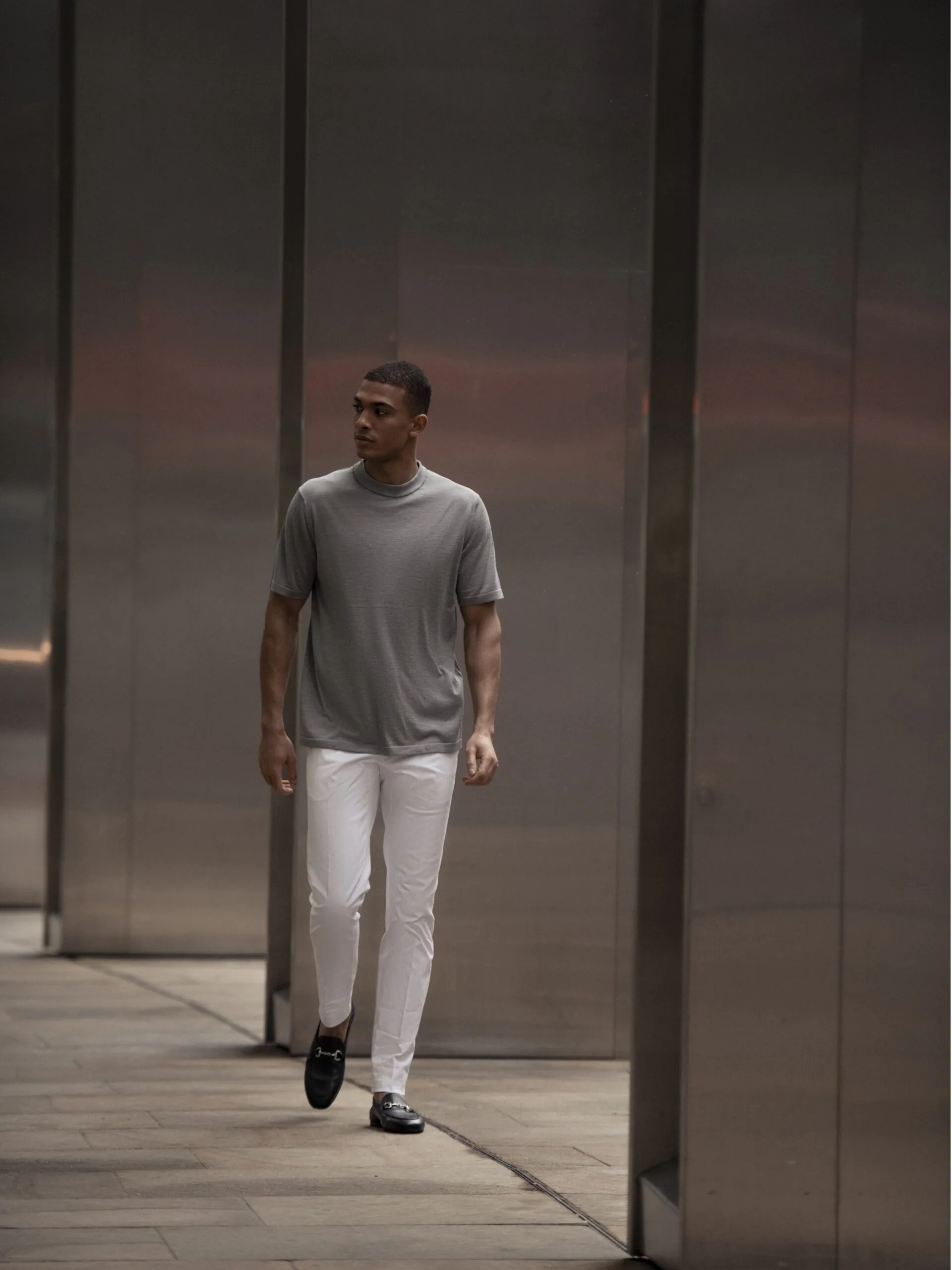 TRICOU GRI DIN MATASE NATURALA SI LANA MERINO - imagine 4