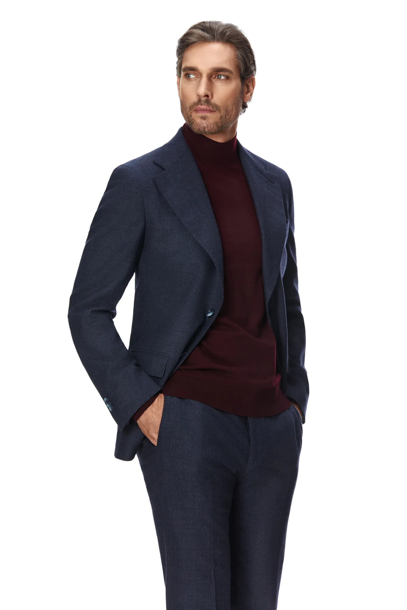 MALETA BORDEAUX DIN LANA MERINO EXTRA FINA 16 GG