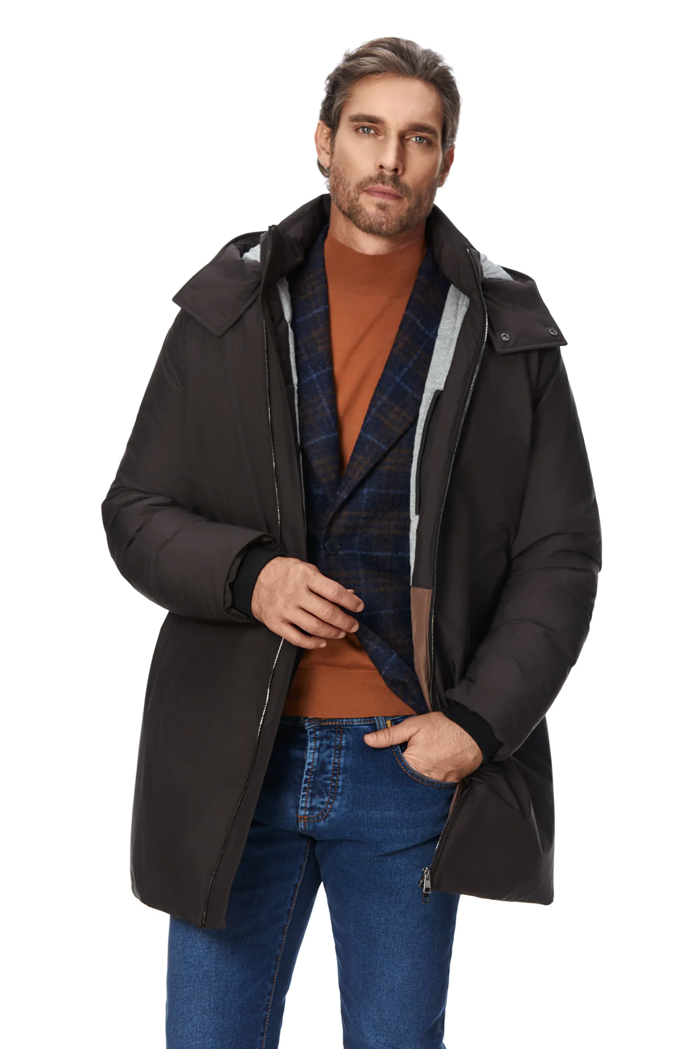 PARKA GRI DIN PUF - imagine 4