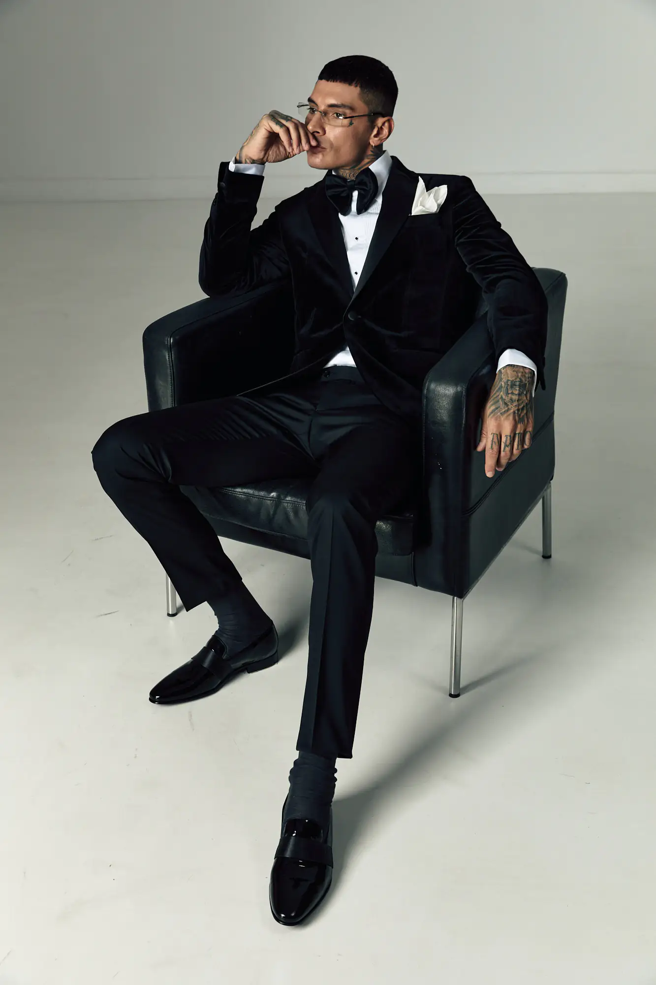 SACOU SMOKING NEGRU DIN CATIFEA - imagine 3