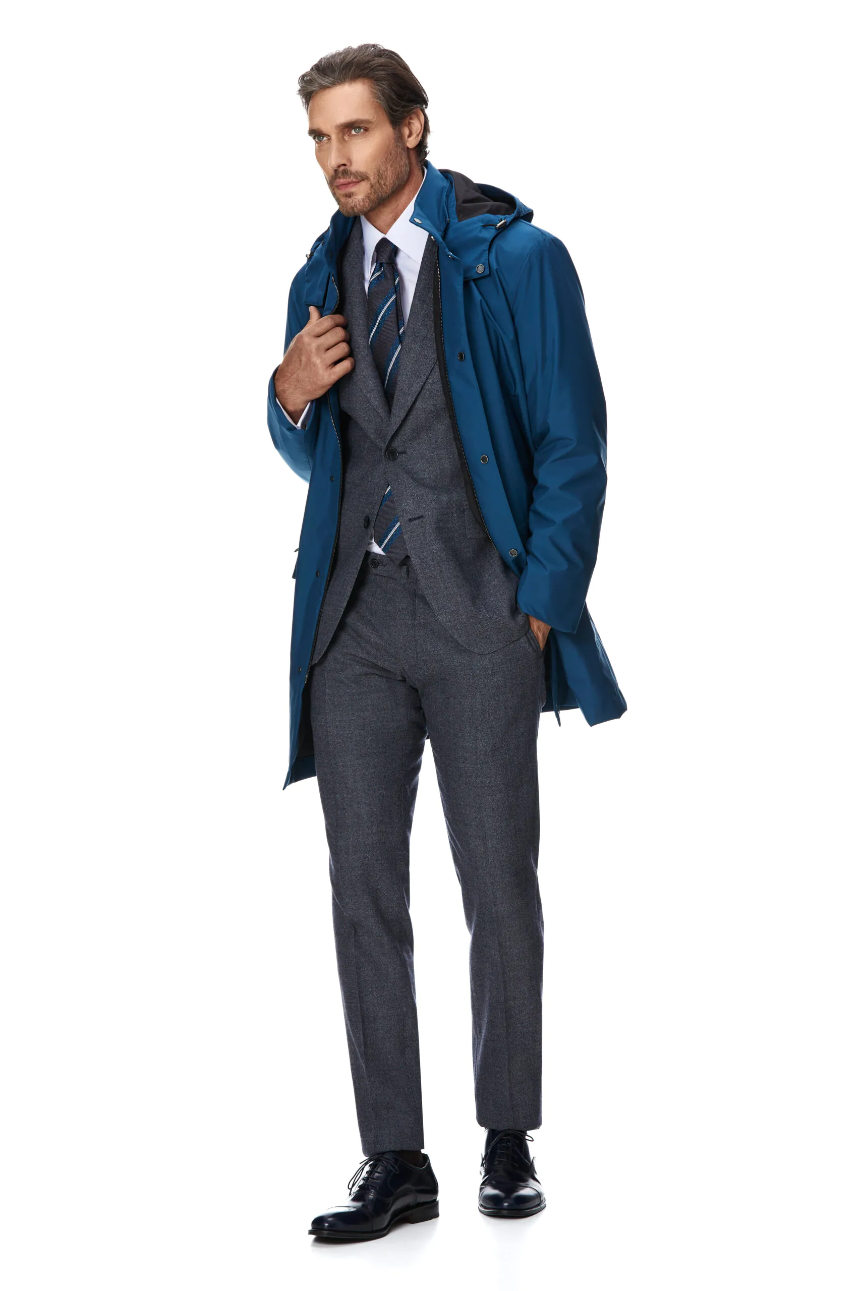 TRENCH TEHNO TURQUOISE - imagine 8