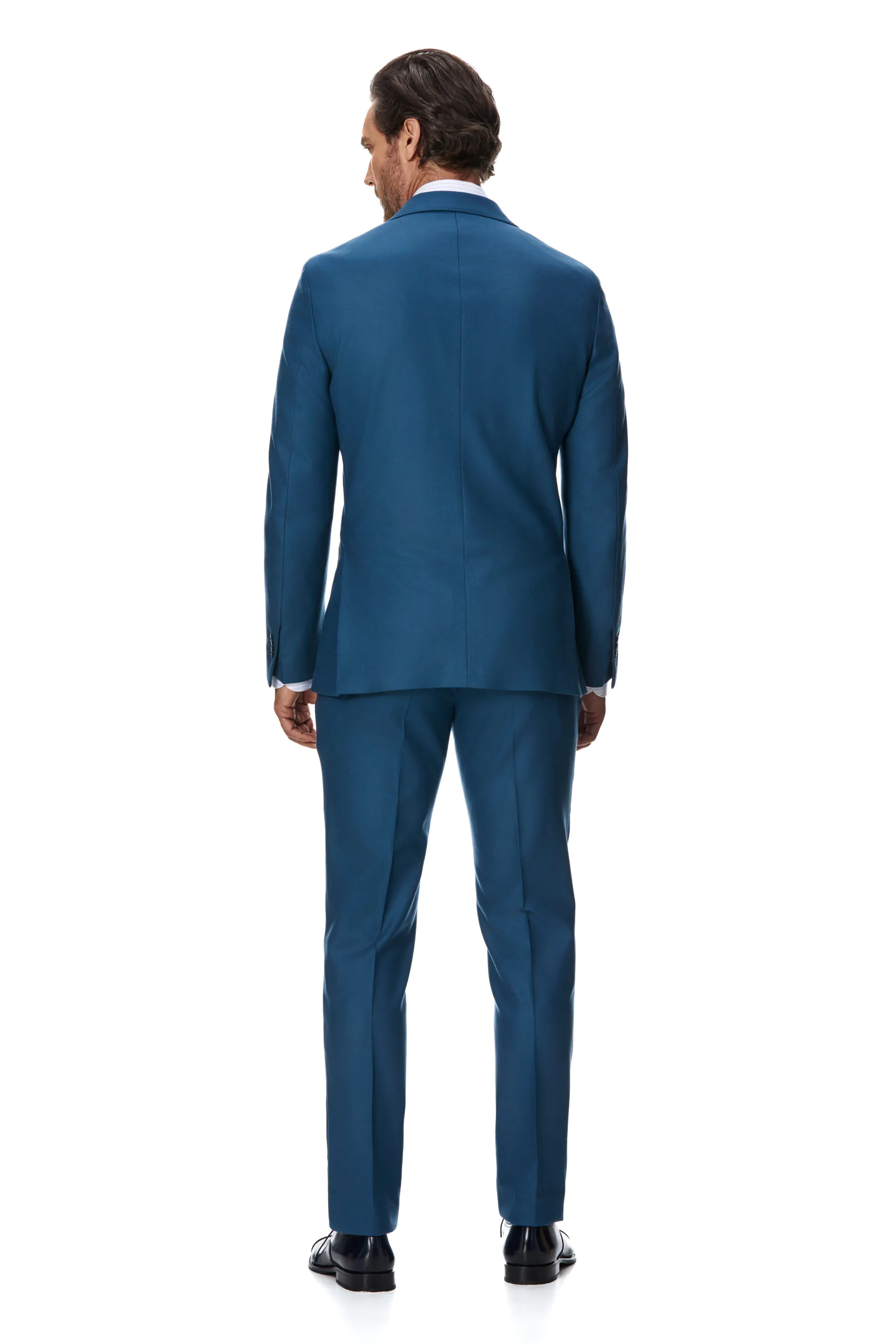 COSTUM DOUA PIESE TURQUOISE DIN FLANEL - imagine 4