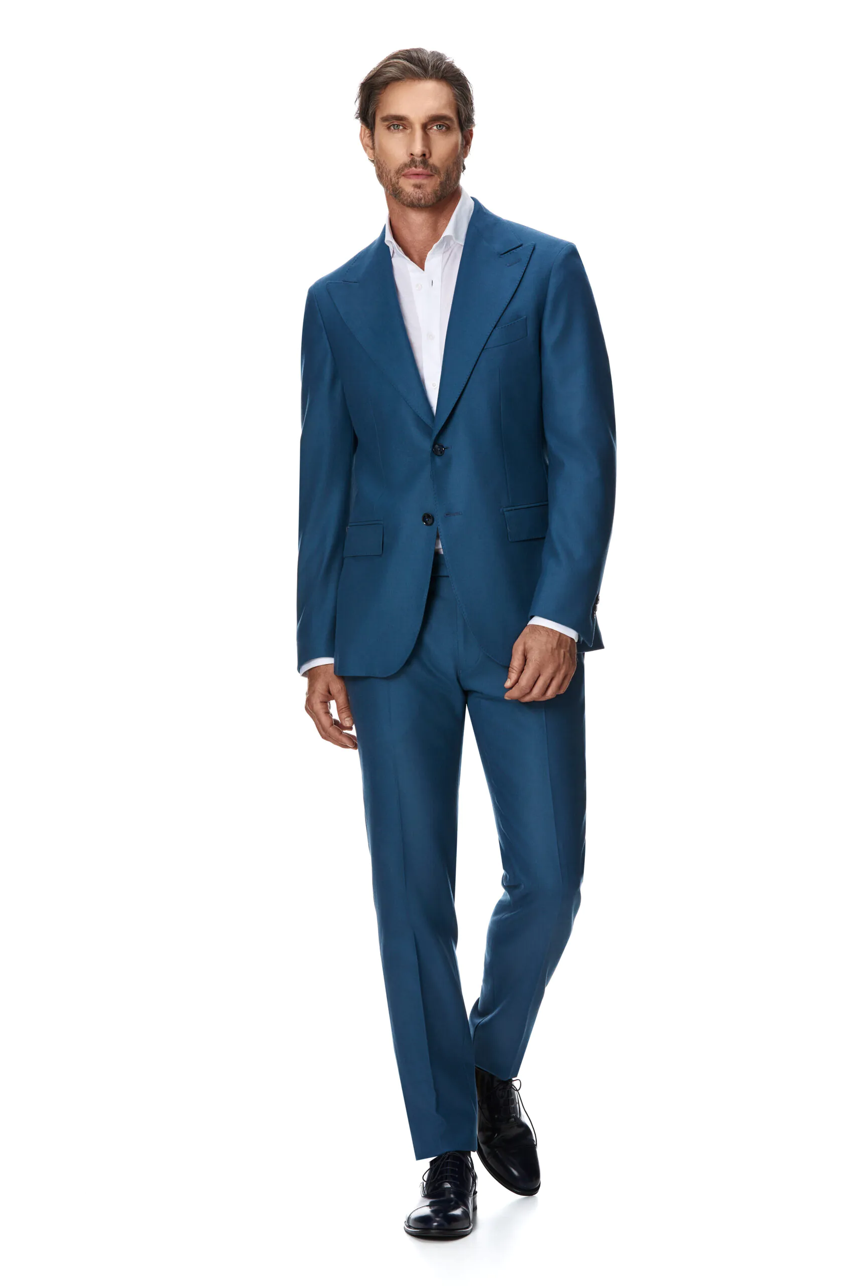 COSTUM DOUA PIESE TURQUOISE DIN FLANEL - imagine 5