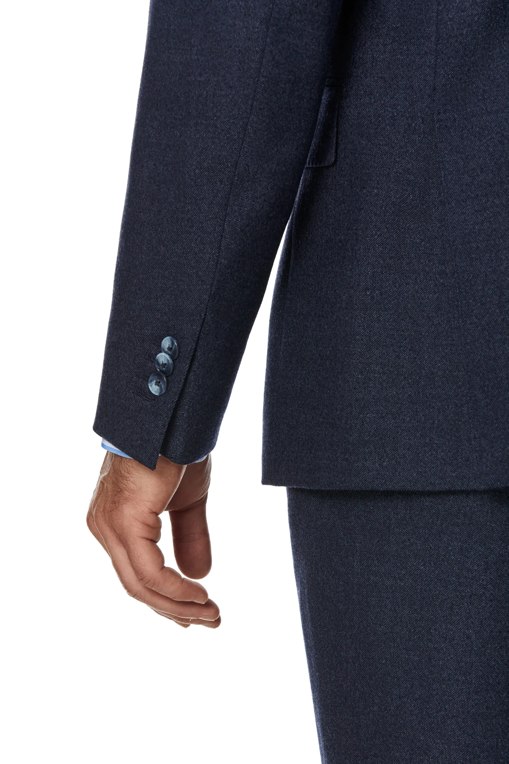 COSTUM DOUA PIESE BLEUMARIN DIN FLANEL TEXTURAT - imagine 3