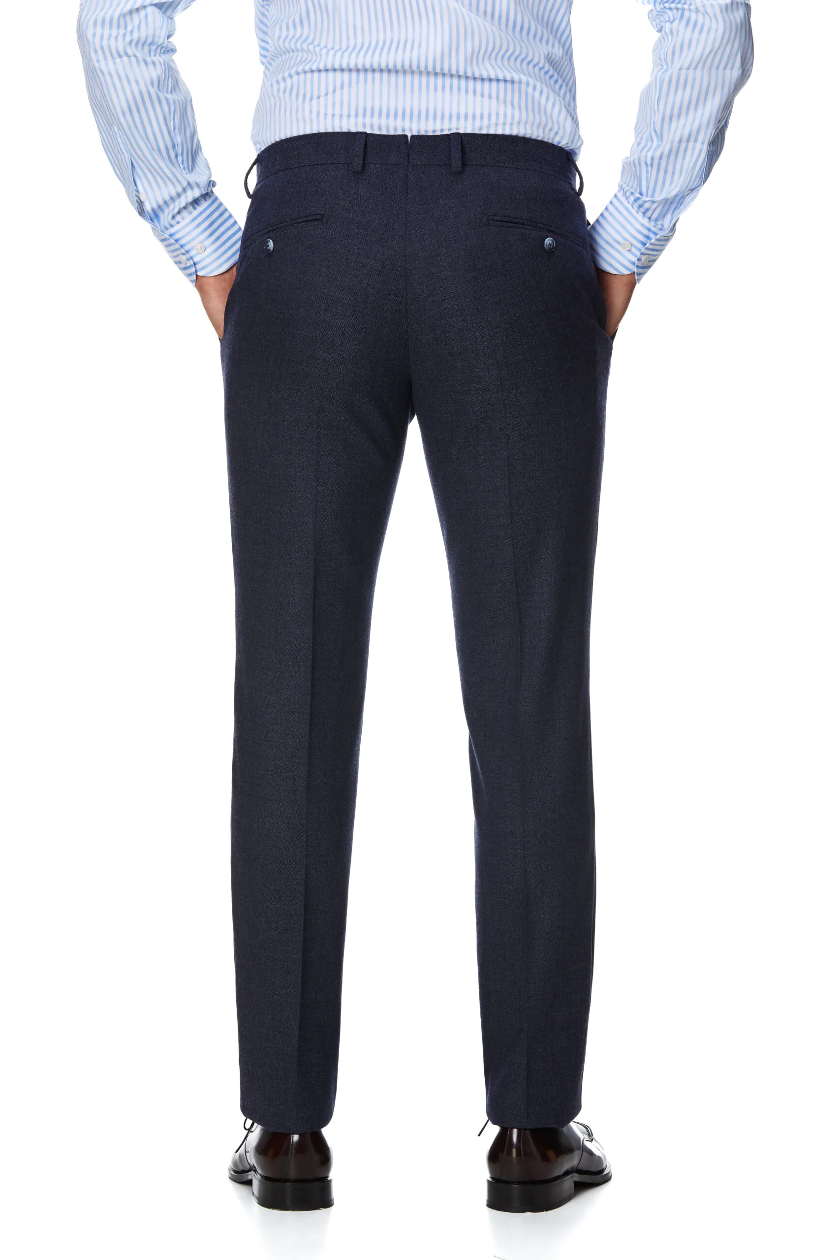 COSTUM DOUA PIESE BLEUMARIN DIN FLANEL TEXTURAT - imagine 5