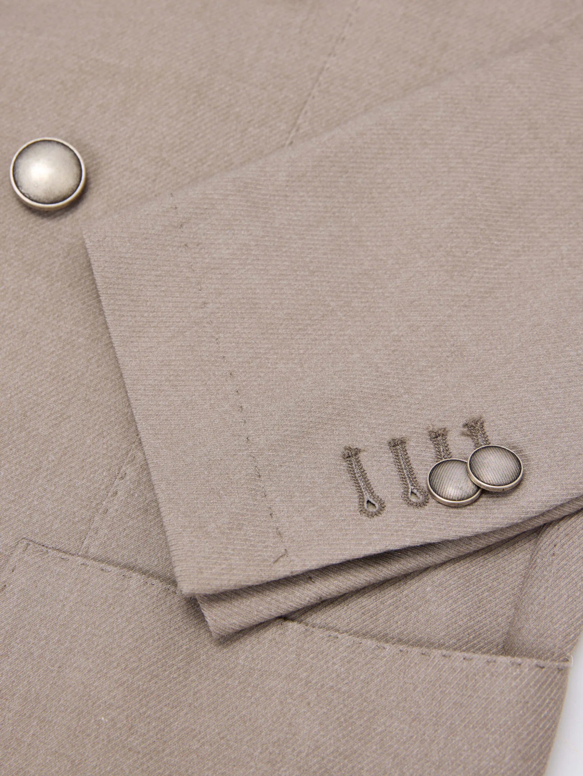 SACOU BEIGE LA DOUA RANDURI DE NASTURI SLIM FIT - imagine 4