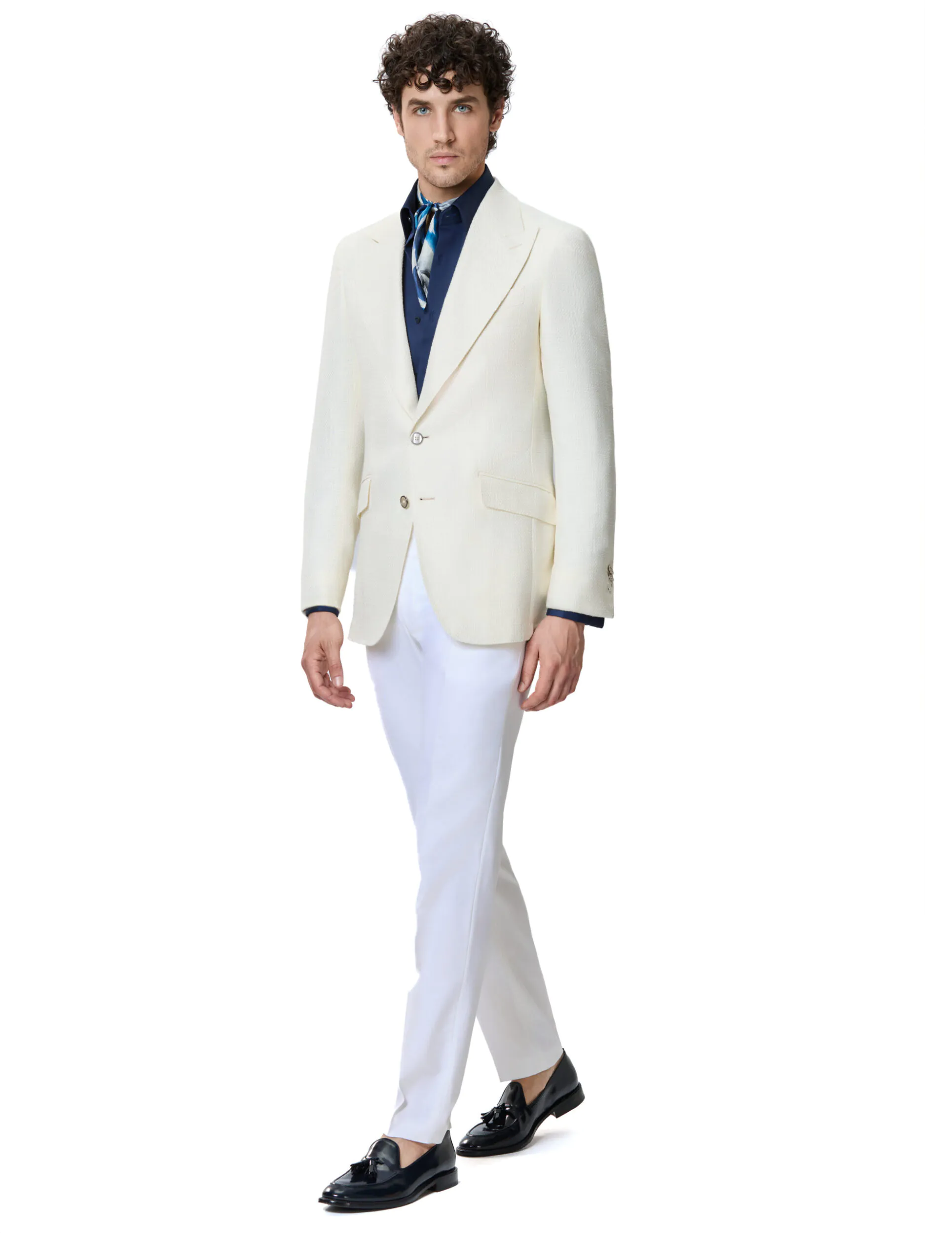 SACOU TESATURA LORO PIANA, ALB - imagine 3