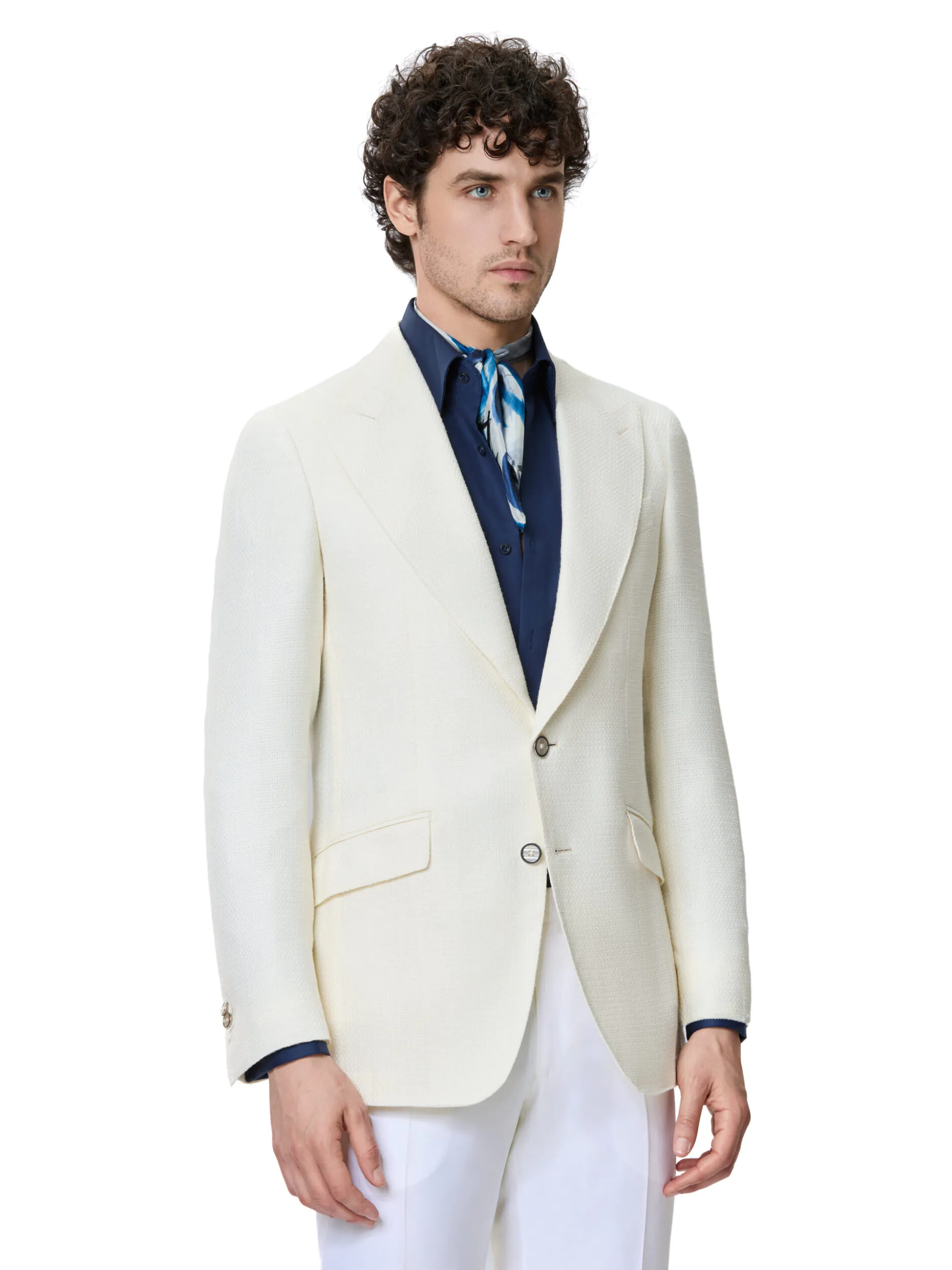 SACOU TESATURA LORO PIANA, ALB