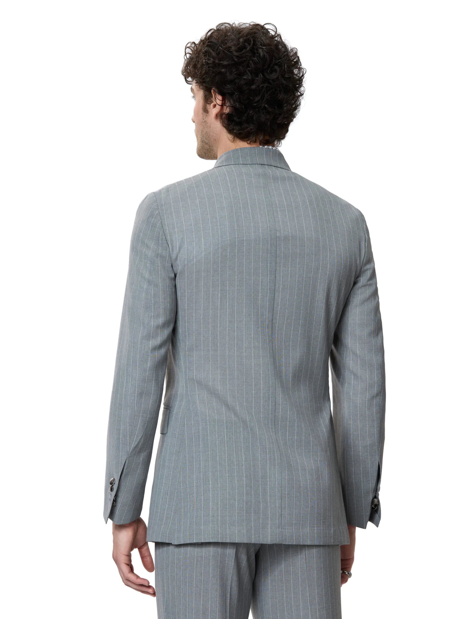 COSTUM TESATURA VITALE BARBERIS, MADE TO MEASURE, ALBASTRU INDIGO - imagine 4