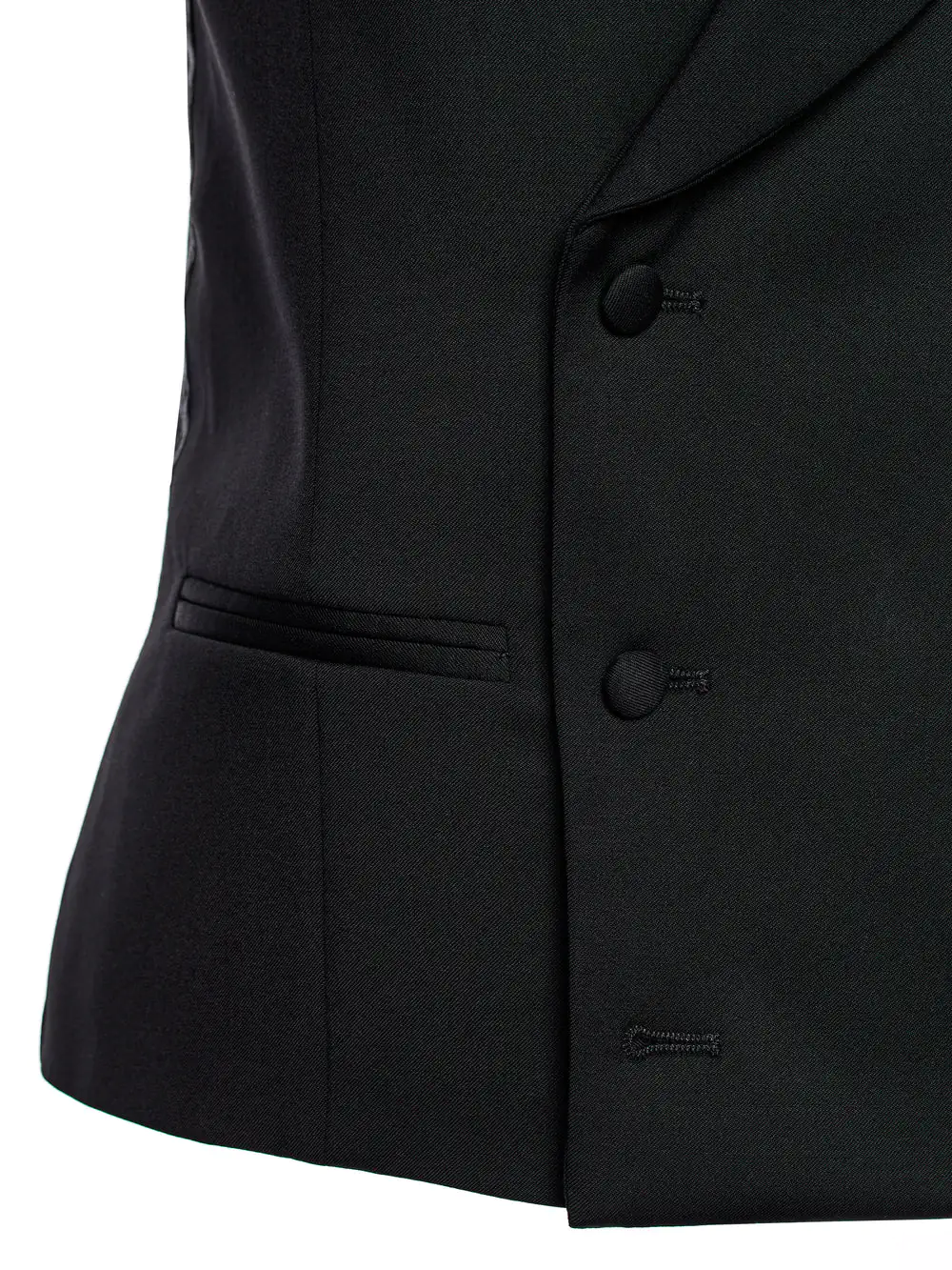 Vesta ceremonie la doua randuri de nasturi, rever sal - imagine 4