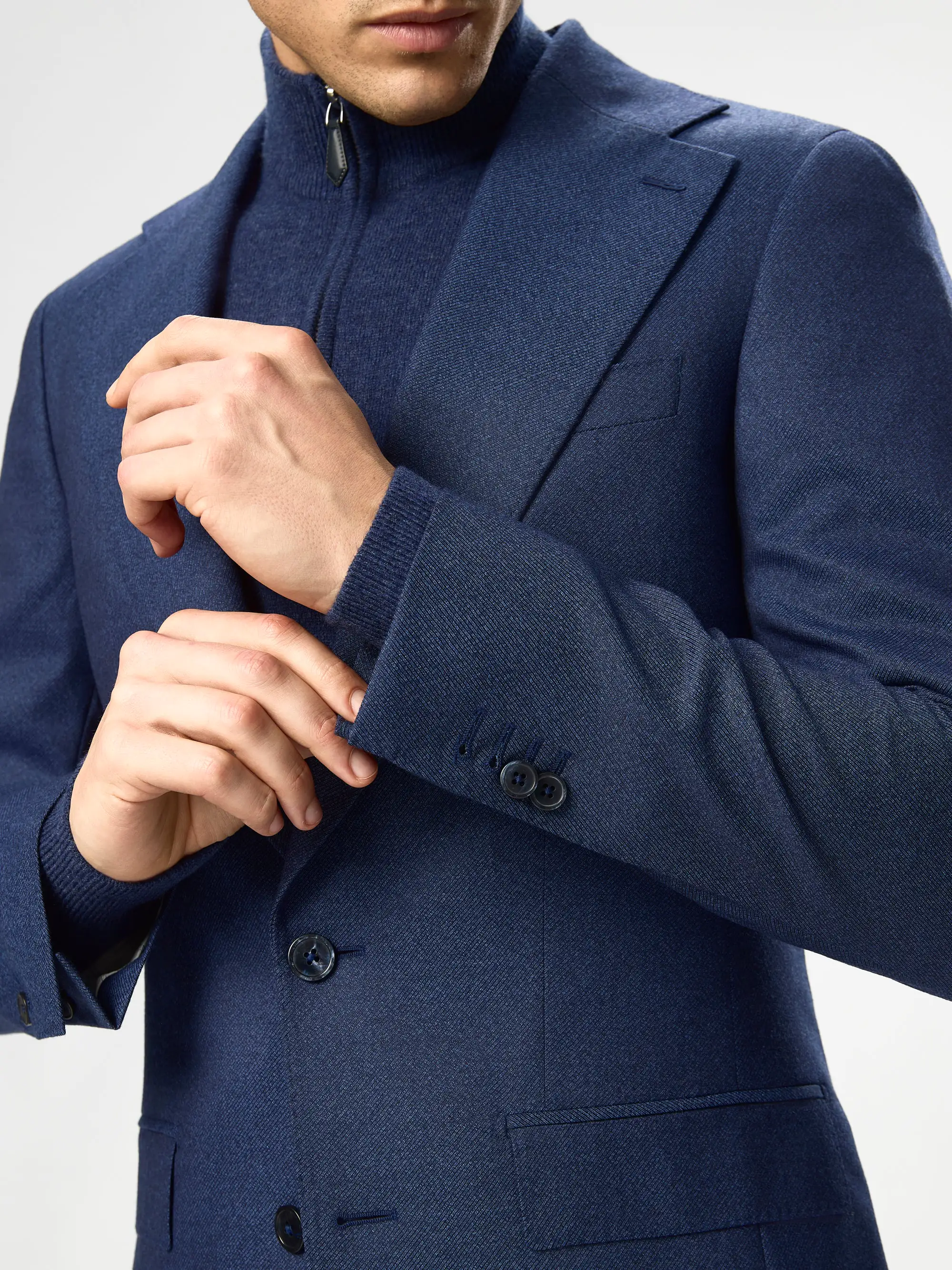 COSTUM albastru tesatura Vitale Barberis Canonico - imagine 4