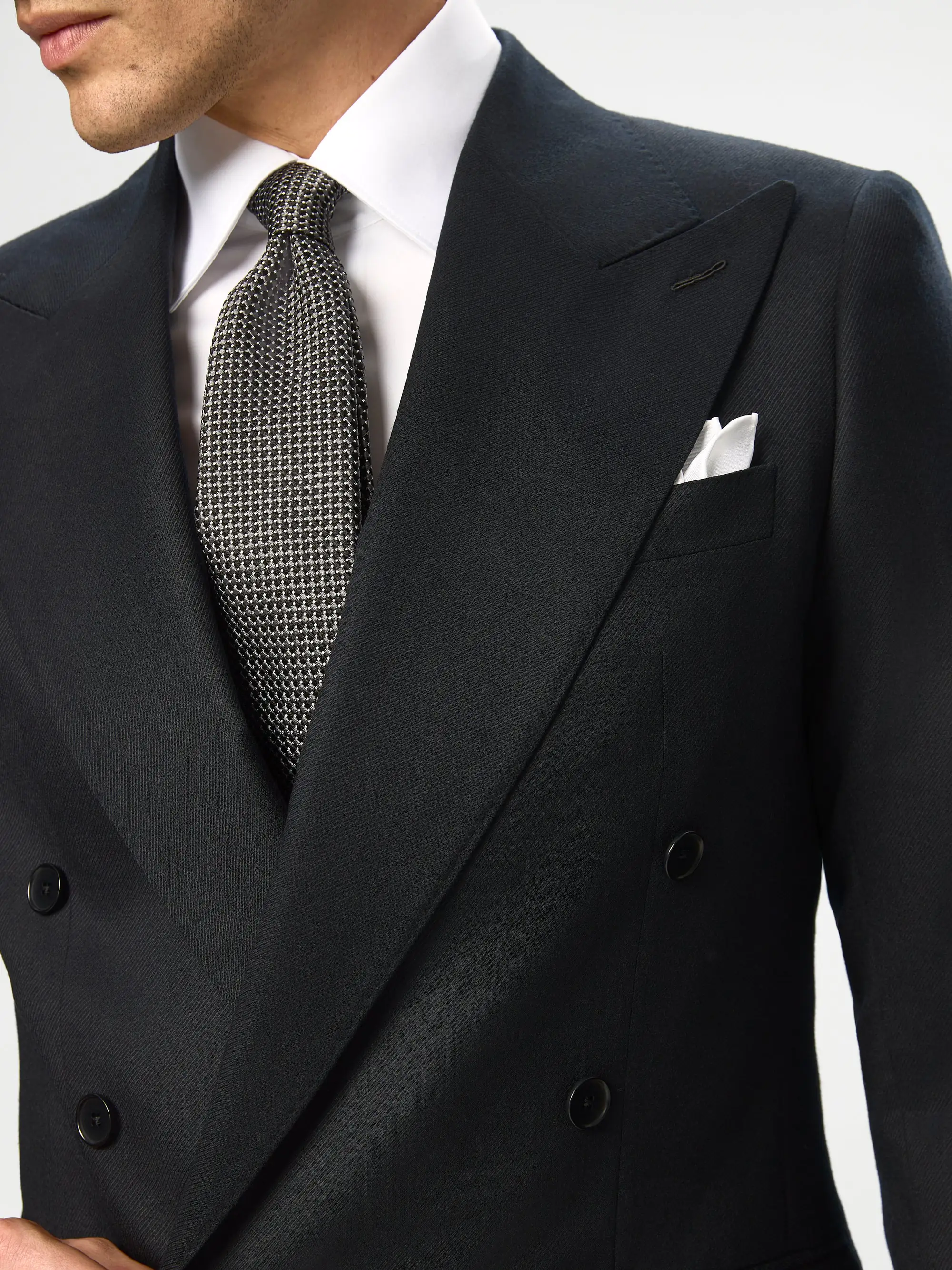 COSTUM negru tesatura Vitale Barberis Canonico - imagine 4